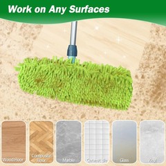 4PCS 14”~16” Microfiber Dust Mop Pads Compatible with Leifheit 55210,Reusable