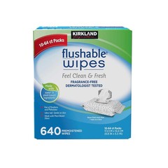 Kirkland Signature Premoistened Flushable Wipes, 632 Count (Pack of 1), White