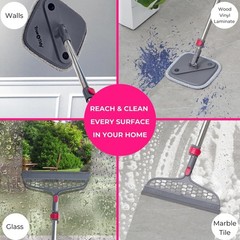 Heavy Duty Square Spin Mop for Floor Cleaning, Separate Compartment for Clean…