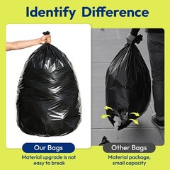 Heavy Duty Trash Bags 33 Gallon 30 Count, 1.0 Mil, Strong Black Garbage Bags,…