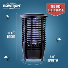 Flowtron Rechargeable Bug Zapper 3600Mah Battery Powered Led Killer Usb-C Sq Ft