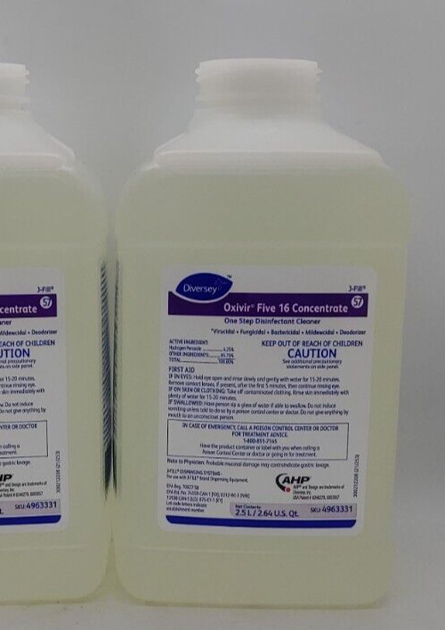 1 DIVERSEY OXIVIR FIVE 16 Concentrate Disinfectant Cleaner 2.5L 4963331