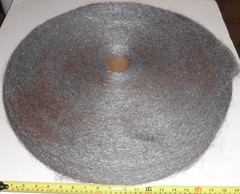 14 lb Steel Wool Reel # 2 Medium Coarse some surface rust, not deep