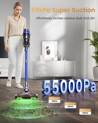 Pkwist Cordless Vacuum Cleaner Upgraded 650W 55Kpa 70Mins Vacuum Cleaners For