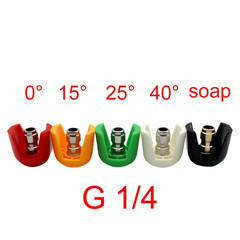 5PCS Pressure Washer Spray Nozzle Tips 1/4″ Quick Connect Color Coded Set