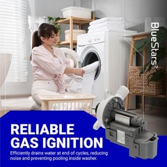 BlueStars W10276397 Washer Drain Pump for Whirlpool Kenmore Maytag Blue