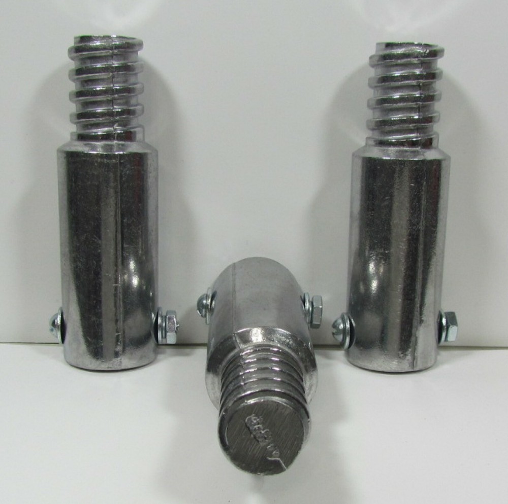 3pc Metal Threaded Tips For 3/4″ (.75″) Wood Poles. (Buy 3 Get 1 Free) E