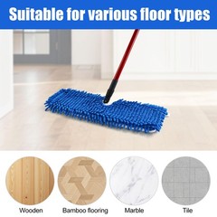 Mop Heads Replacements for O-Cedar Hardwood Floor Flip Mop, Blue