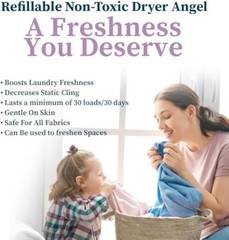 Truly Free Dryer Angel – Natural Dryer Sheet Alternative, Non-Toxic Reusable …