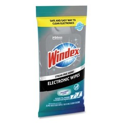 Windex Electronics-Cleaner Wipes, 1-Ply, 7×10, Neutral Scent, 25 Wipes, 2 Packs