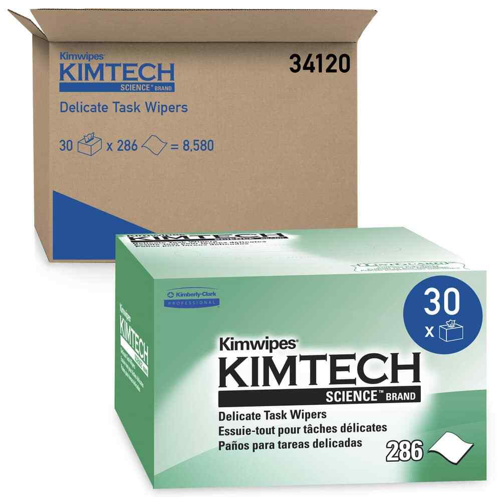 Kimtech 34120 Clean Room Wipes: Dry Pop-Up, 8.2 x 4.1″ Sheet, White