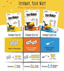 ® Pan Fry Cooking Oil Solidifier Powder, 4 Packets, Solidifies Up to 8 Cups, …