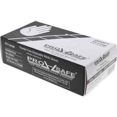 100 Pack PRO-SAFE Disposable Black Nitrile Gloves, 5 mil, Size 2X-Large