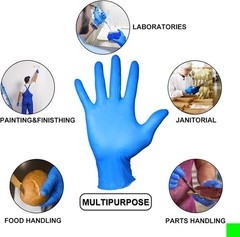 PEIPU Nitrile Disposable Gloves,Powder Free, Cleaning Service Gloves, Latex Free