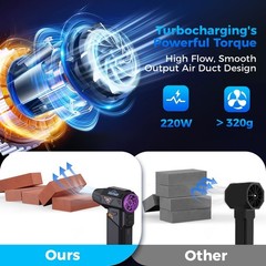 Compressed Air Duster, 210000RPM Electric Air Duster Equipped with Continuous…