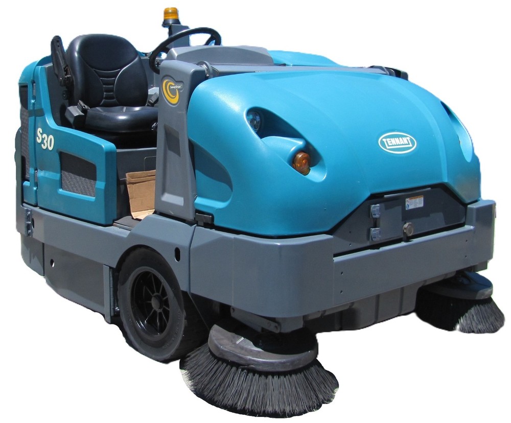 Tennant S30 Ride On Parking Lot Sweeper Gasoline GM 1600 Vortec Engine