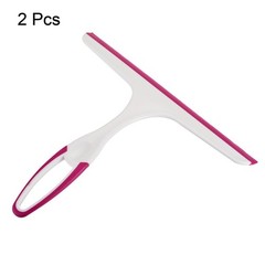 2Pcs Shower Squeegee Glass Wiper with Hanging Hole Red