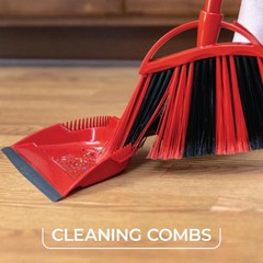 O-Cedar One PowerCorner Sweep Broom, Broom With Step-on Dustpan