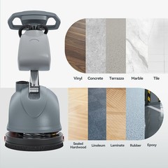 14″ Walk-behind Floor Scrubber Dryer Machine 14531 Sqft/h 4 Gal 18″ Squeegee