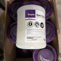 CASE 12 PDI Q55172 Super Sani-Cloth Germicidal Disposable Wipes Large