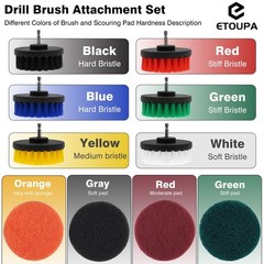 30 Piece Drill Brush Attachments Set, Scrub Pads & Sponge & Colorful