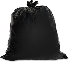 Black LLDPE Trash Bags Can Liners, 55-60 Gal, 1.5 Mil, 38″ x 58″, Black, 100 Pcs