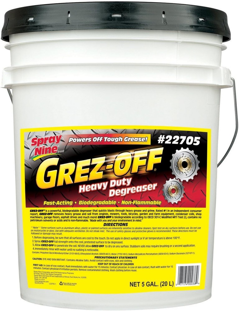 Spray Nine 22705 Grez-Off Heavy Duty Degreaser – 5 Gallon