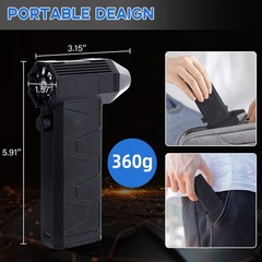 130K RPM Cordless Air Duster Rechargeable Mini Blower F/ Electronics PC Keyboard