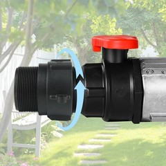 IBC Tote Fittings Adapter 2″ Female Buttress Coarse Thread x 2 inches, Black