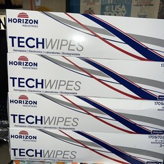 4 PACK Horizon Industries 1709/7052 TechWipes 15″ x 16.75″ 90/Wipes 3Ply Per Box