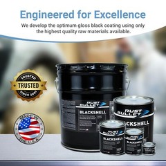 RUST BULLET Gloss Black – 1 Quart Corrosion Preventive Paint for Metal