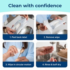 Carbona Silver Wipes | Metal Cleaner & Polish 12 Count (Pack of 1), No Color
