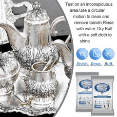Dimsile 6 Pack/ 72 Pcs Silver Cleaner Wipes Polish 1 Count (Pack of 6)