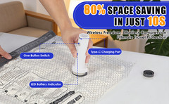18 Pack Vacuum Storage Bags for Travel with Rechargeable Cordless Pump, Vacuum