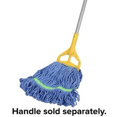 ALPINE BLENDED BLUE 24OZ LOOP END MOP HEAD 5 INCH GREEN HEAD AND TAILBAND