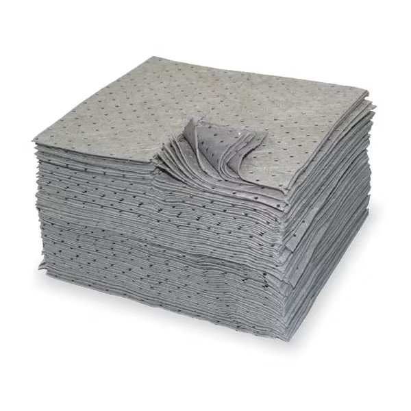 Oil-Dri Sorbent Pad, 19 gal, 15 in x 19 in, , Gray, Polypropylene L91001 Oil-Dri