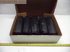 QTY = 100: Black Can Liners, SPZLD385815, 38″ x 58″, 60 Gal. 10041215264037