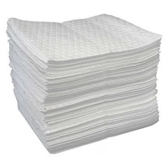 Oil-Dri L71393g Sorbent Pad, 28 Gal, 15 In X 19 In, Oil, White, Polypropylene