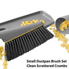 Lumkew Small Broom and Dustpan Set, Hand Mini Dust-Pan 1 Piece, Gray