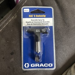 Graco 286221 RAC 5 Switch Tip Reversible Airless Spray Tip, 221 one unit