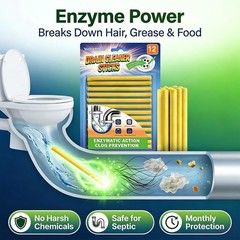 360EXPRESS Drain Cleaner and Deodorizer Sticks, 24 Pcs Enzyme 2 Pack