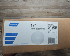 Norton 17″ White Super Gloss UHS Buffing/Polishing Pads 54209/662610 *Box of 5*