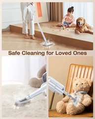 10-in-1 Steam Mop with Detachable Handheld Steamer,350ml Tank, 10s Heat-Up, 2…