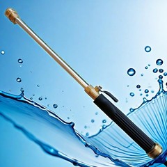 Upgraded Pressure Washer Wand, Brass Water Jet 2.5 x 17 x 1.5 inches, Black