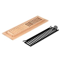 Homewell Red Oak Wood Floor Register, Drop in 2″ x 10″ with damper,