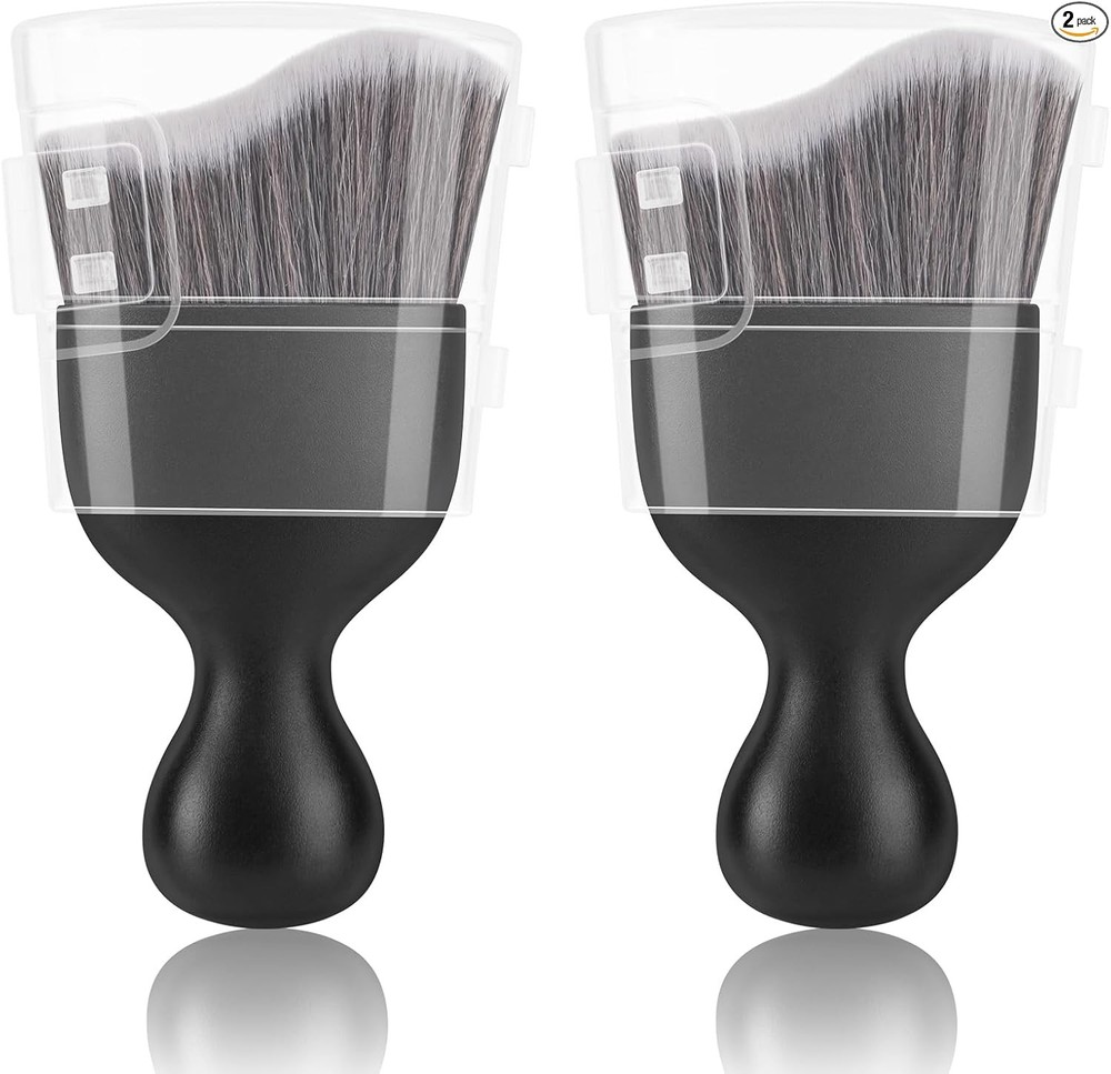 2-Piece Car Interior Detailing Brush Set with Soft Bristles f Color: Dark Gray
