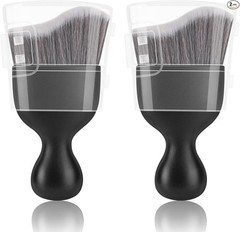 2-Piece Car Interior Detailing Brush Set with Soft Bristles f Color: Dark Gray