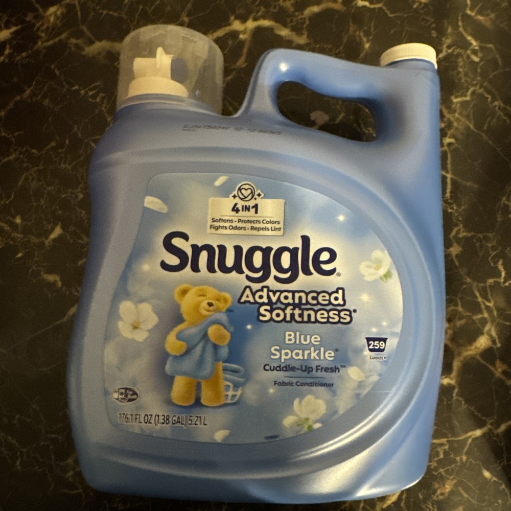Snuggle Advanced Softness Liquid Fabric Softener, Blue Sparkle, 259 Load, 176 Oz