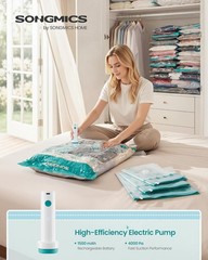 Vacuum Storage Bags, Rechargeable Portable Electric Pump, Space Saver Vacuum
