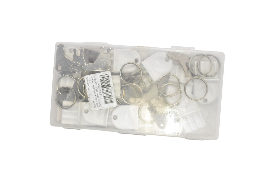 NQUEPN Paper Towel Dispenser Keys Set 20pcs Universal Plastic & Metal Rings